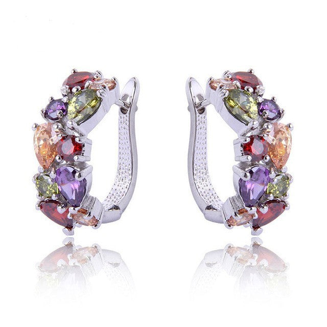 Wholesale Big Dipper Zircon Stud Earrings Silver Tone Trendy Jewelry Accessory For Everyday Wear And Boutique Resale