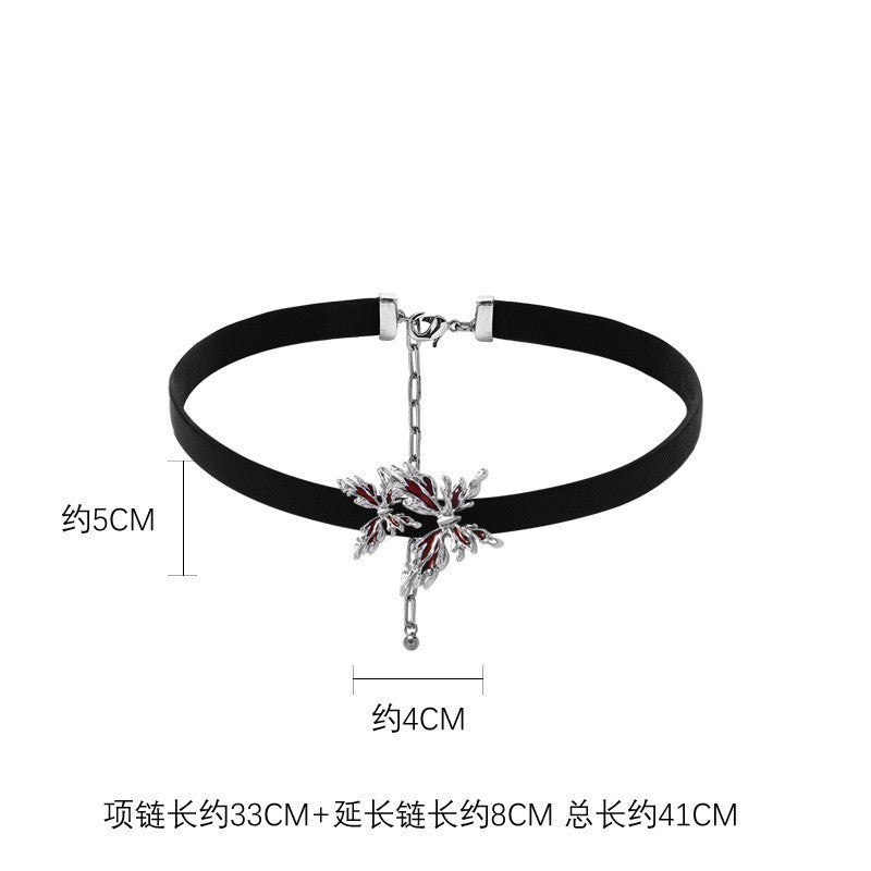 Wholesale Black Butterfly Hip Hop Hottie Personalized Pearl Necklace