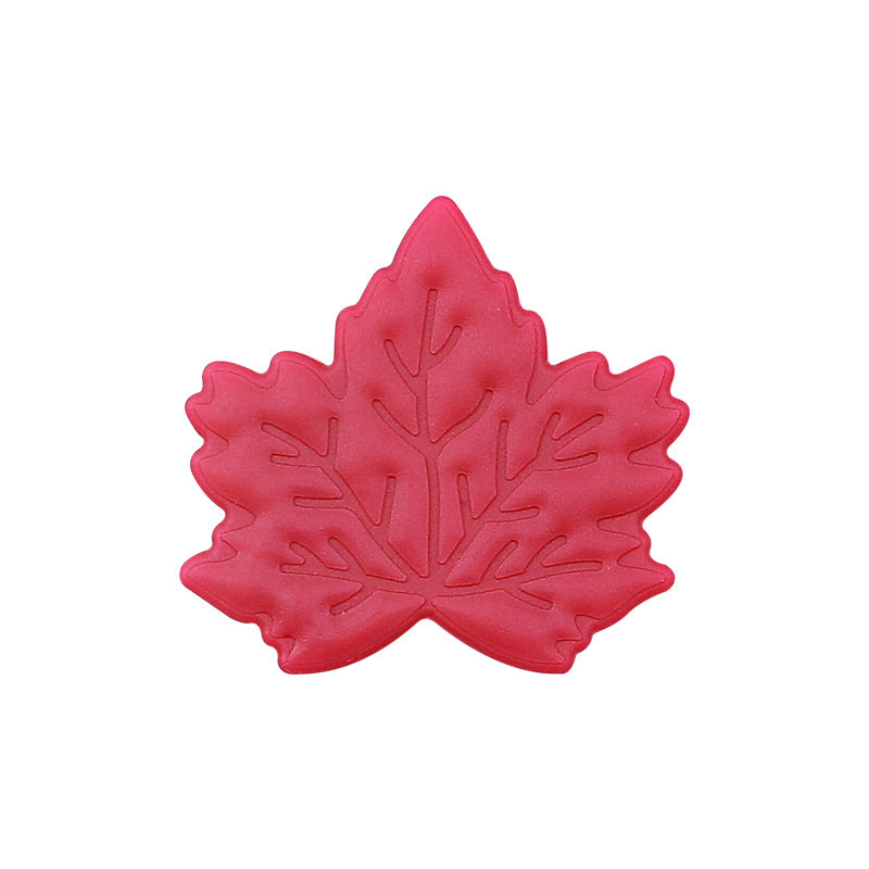 Wholesale 20pcs Cartoon Maple Leaf Silicone Beads