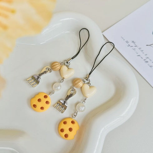 Wholesale Strawberry cake bead cute keychain