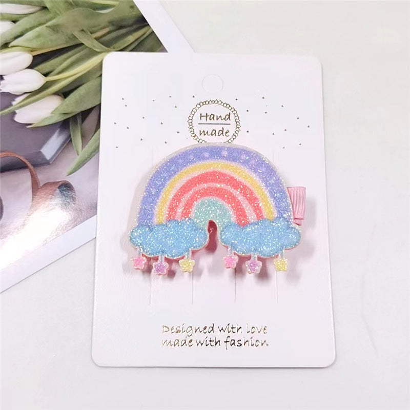 Wholesale Glitter Unicorn Rainbow Hair Accessories