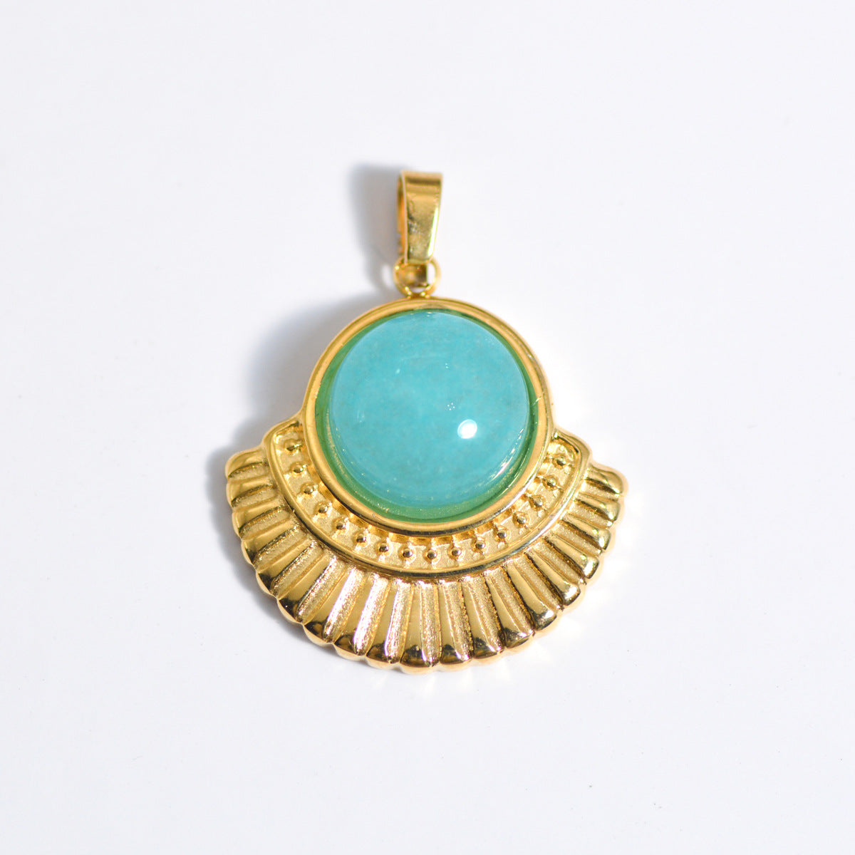 Wholesale Stainless Steel Natural Stone Oil Drop Necklace Jewelry