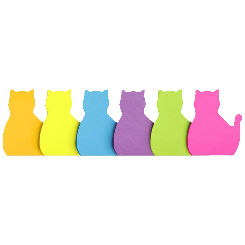 Wholesale Cartoon Cat-Shaped Sticky Notes