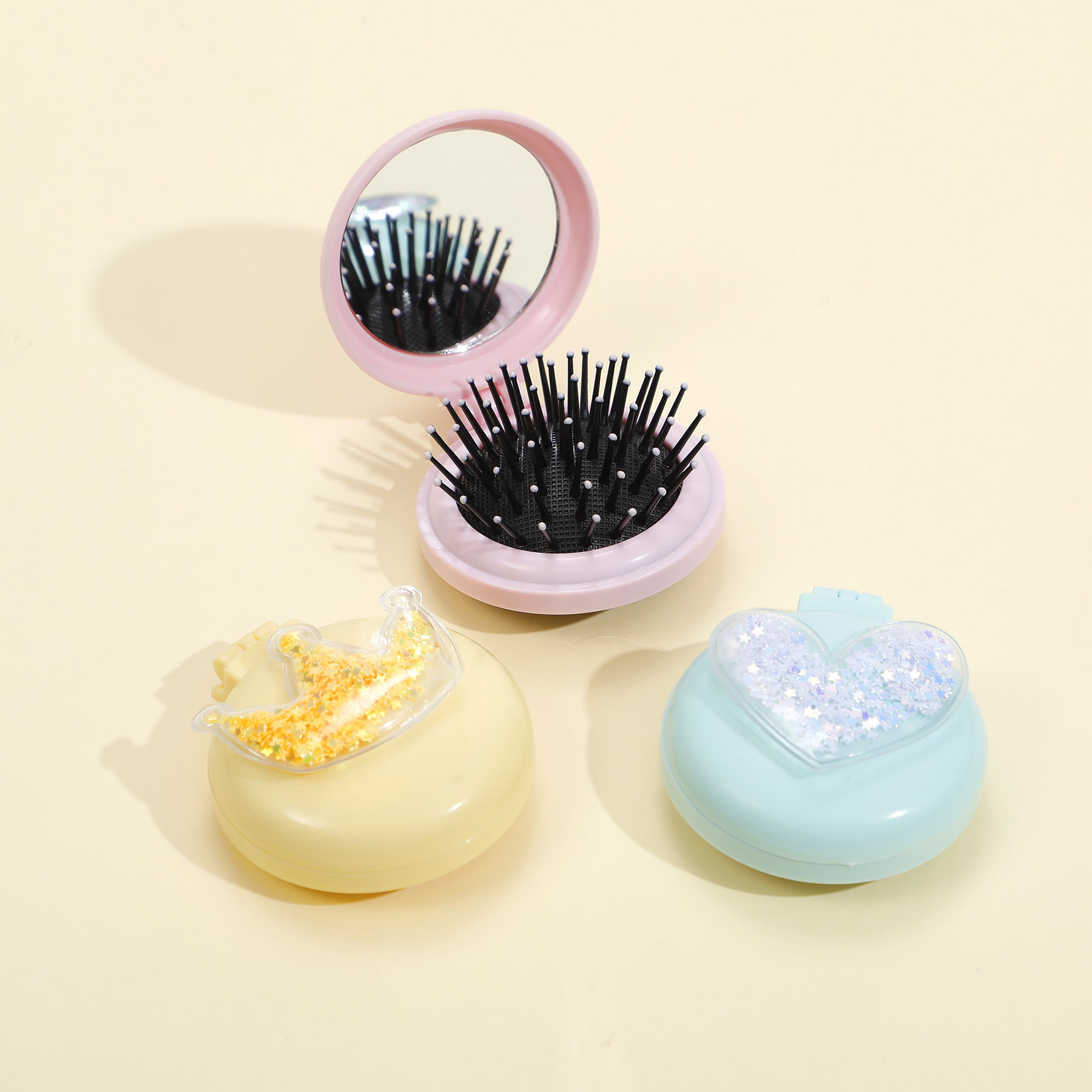 Wholesale Plastic Integrated Folding Mirror Combs