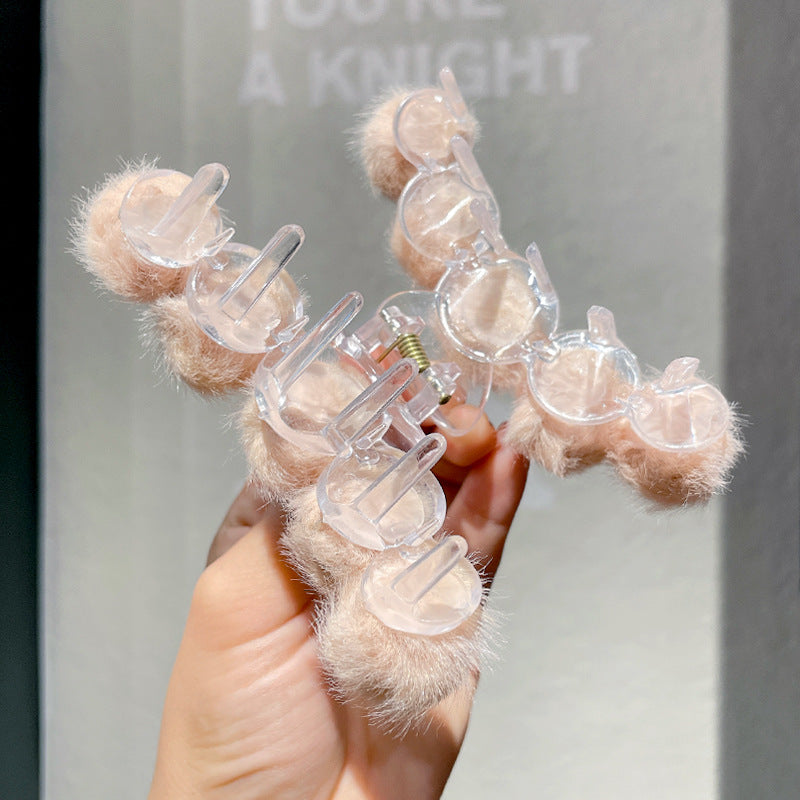 Wholesale Simple Autumn and Winter Plush Clamps