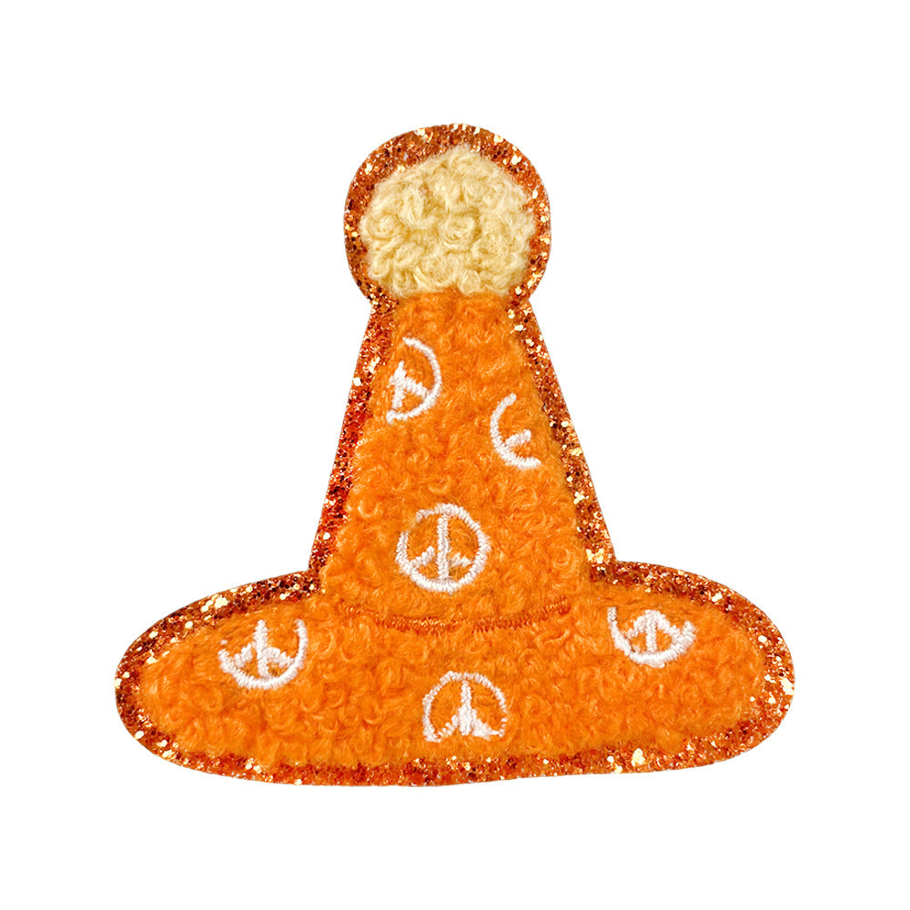 Wholesale Embroidered  Iron On Patches 15 Pcs Cartoon Ghost Pumpkin Skeleton Mushroom Designs For Clothing DIY Party