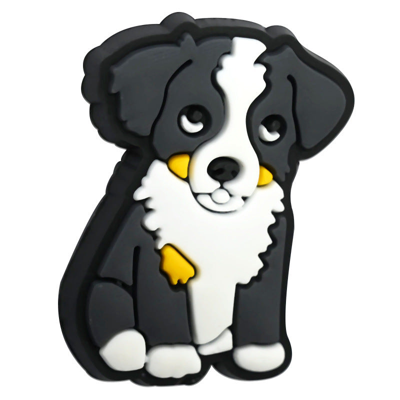 Wholesale Random 100pcs Cute Puppy Beaded Pvc Soft Rubber Beads