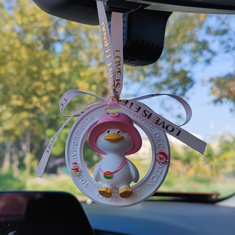 Wholesale Gypsum Cute Duck Car Aromatherapy Expanding Fragrance Stone Pendant