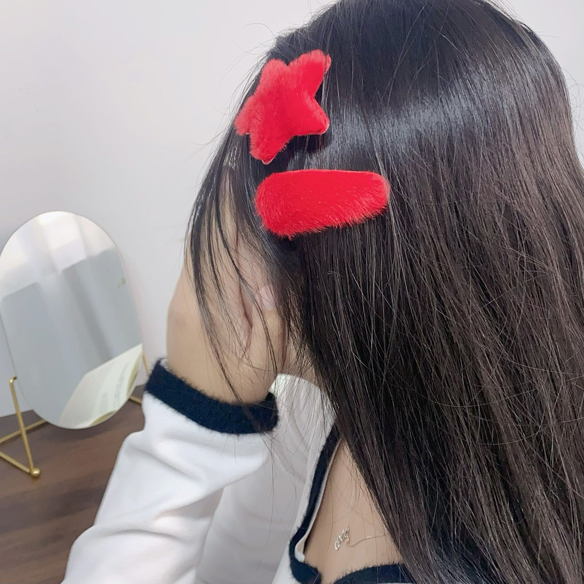 Wholesale New Year Plush Hair Clips