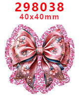 Wholesale Random 30pcs Pink Bow Series Acrylic Flatback