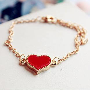 Wholesale White Four Leaf Clover Heart Love Bracelet
