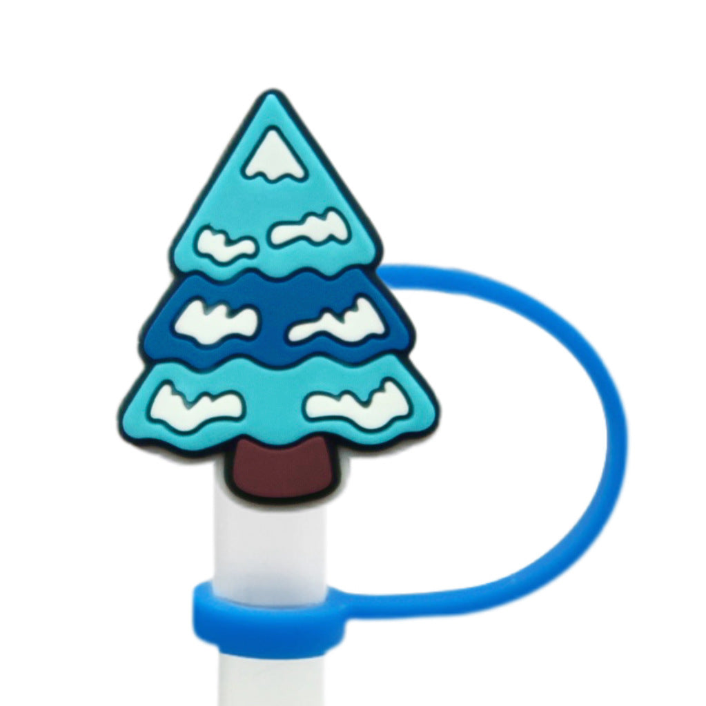 Wholesale 10pcs Winter Series Straw Cap Straw Sleeve Straw Tube Cap