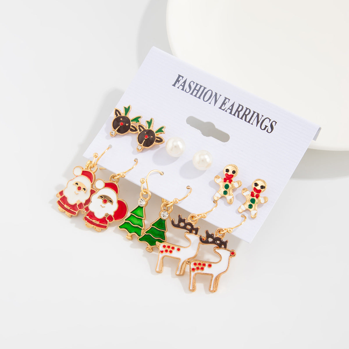 Wholesale cartoon reindeer Christmas  Earrings Set