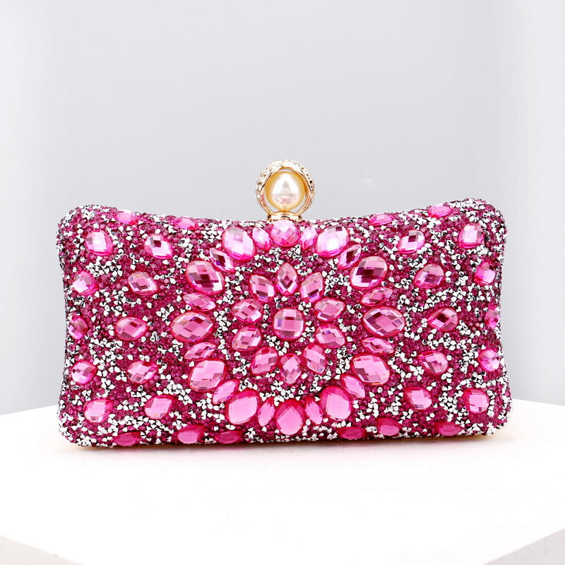 Wholesale Polyester Diamond Evening Bag