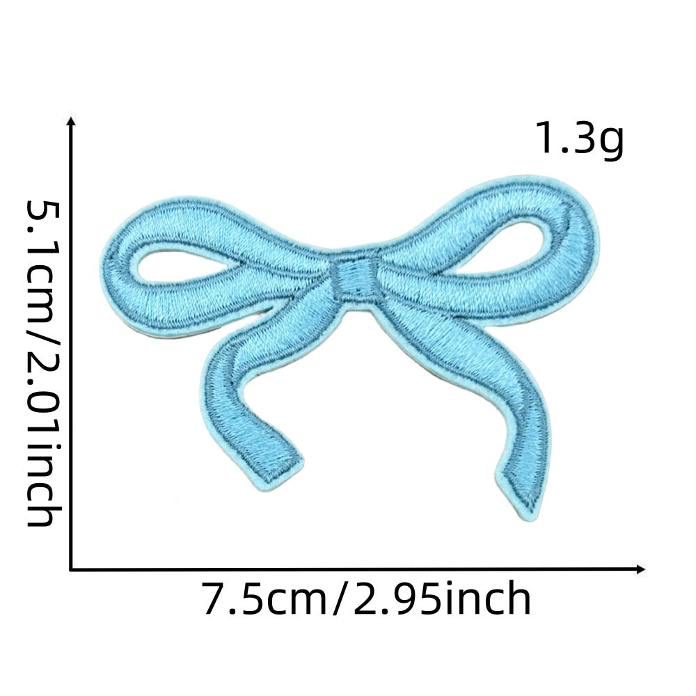 Wholesale Colorful and cute bow embroidery DIY Patches