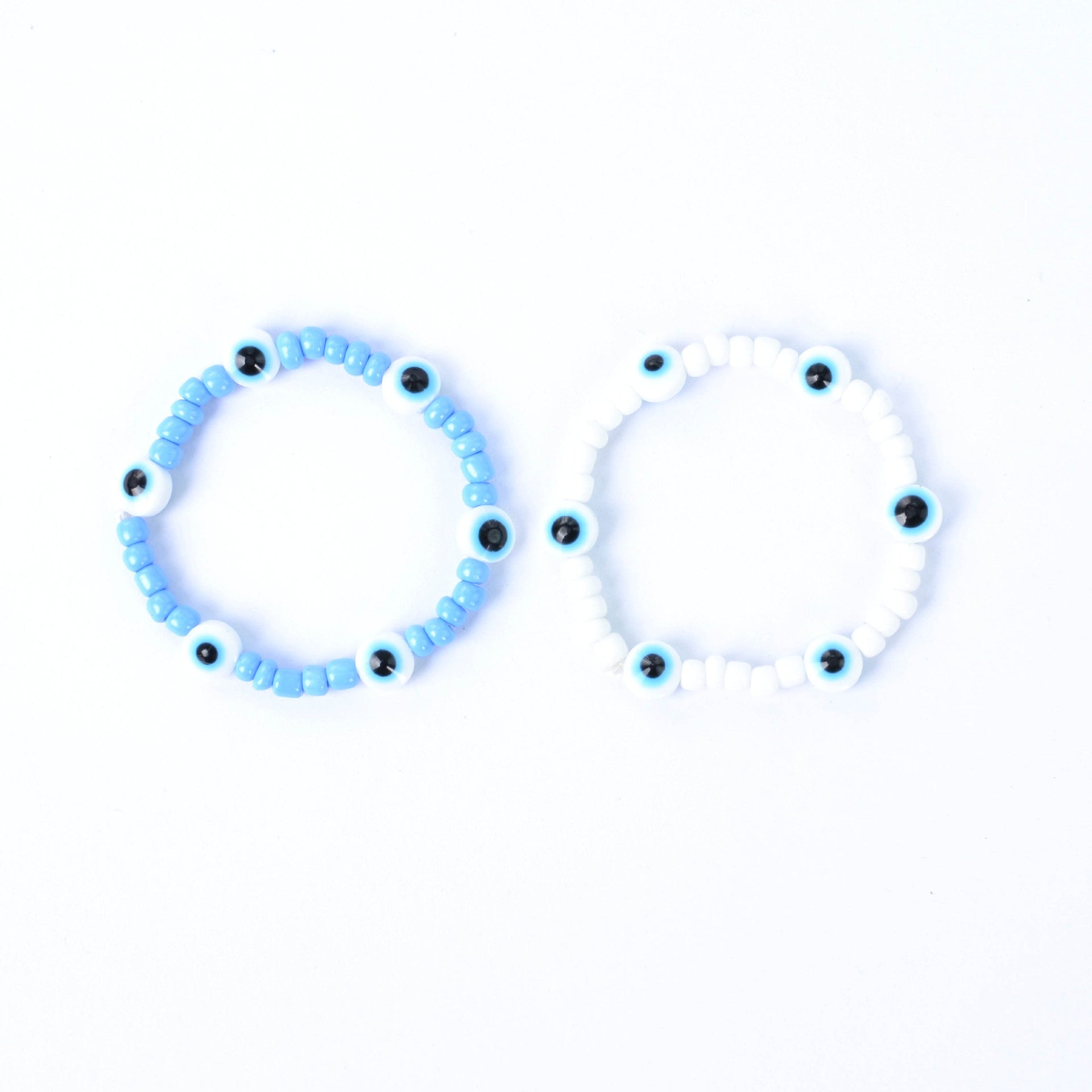 Wholesale  Blue And White Beaded Stretch Bracelet For Women