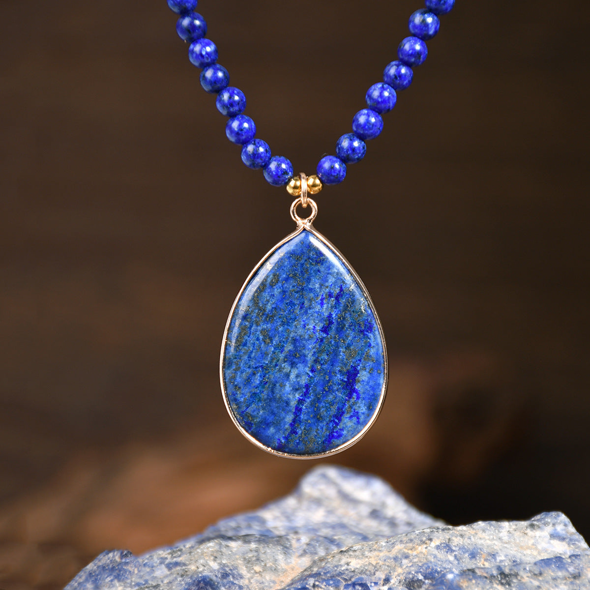Wholesale  Natural Lapis Beaded Necklace
