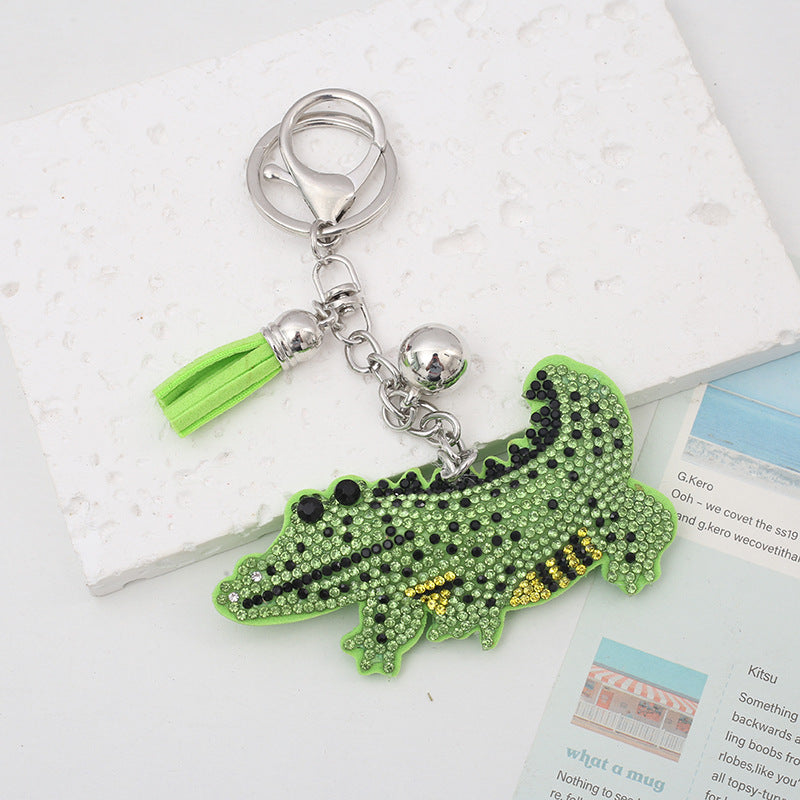 Wholesale Creative Cartoon Crocodile Hot Diamond Keychain
