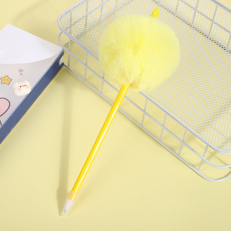 Wholesale Ice Cream Candy Color Hair Ball Pens