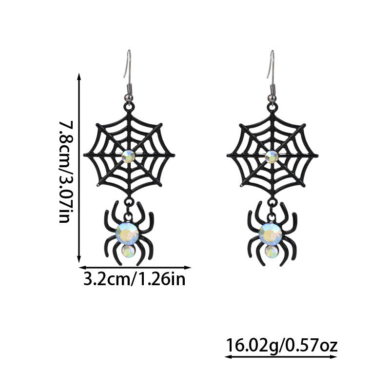 Wholesale Halloween Creative Funny Dark Ghost Bat Spider Skull Earrings