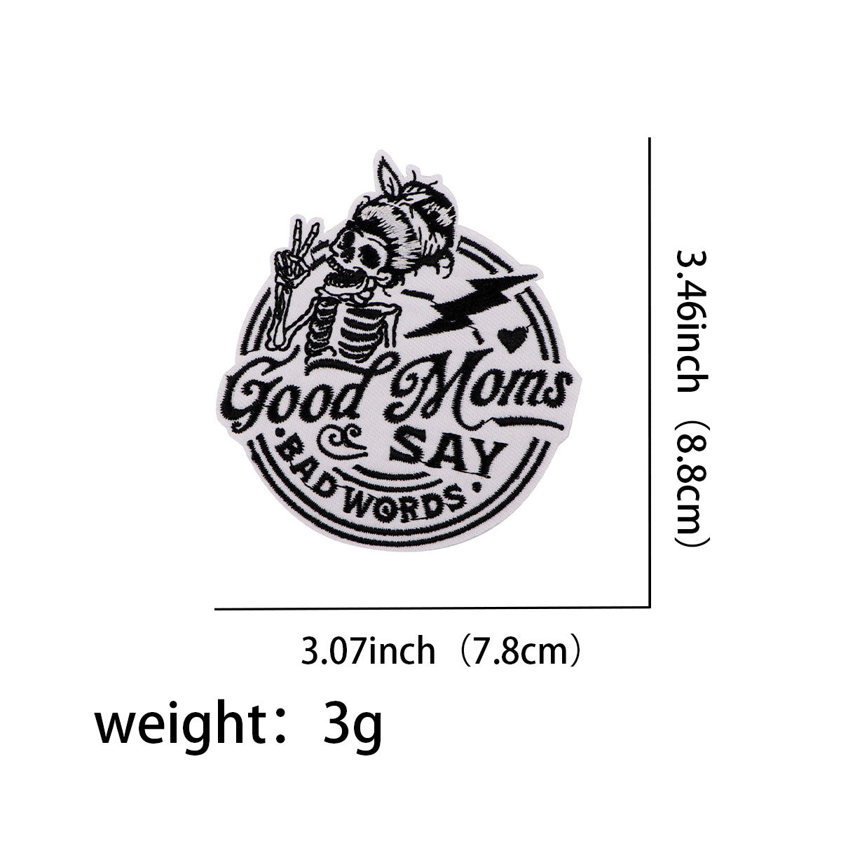 Wholesale 5pcs Horror Skull  Cartoon Embroidery Cloth Sticker Patch