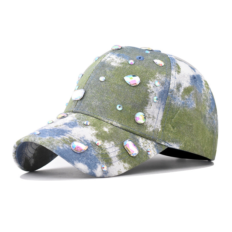Wholesale Cotton Colorful Printed Diamond Duckbill Caps