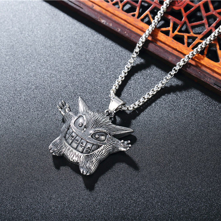 Wholesale Trendy Devil Monster Pendant Hip Hop Men S Stainless Steel Necklace Jewelry Accessory