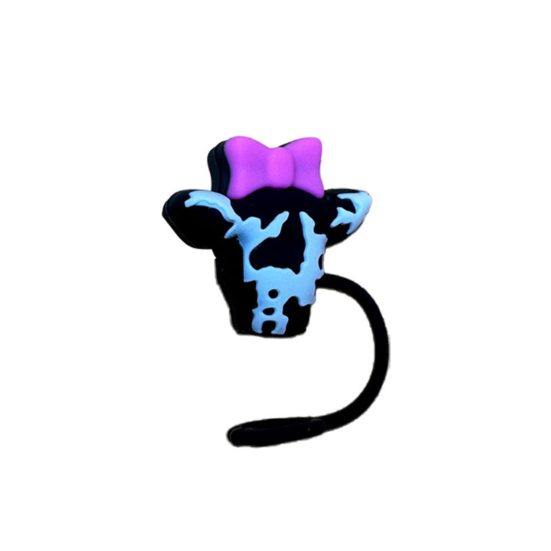 Wholesale 10mm silicone straw dust cap glass straw dust cover set Stanley cup leak-proof plug universal