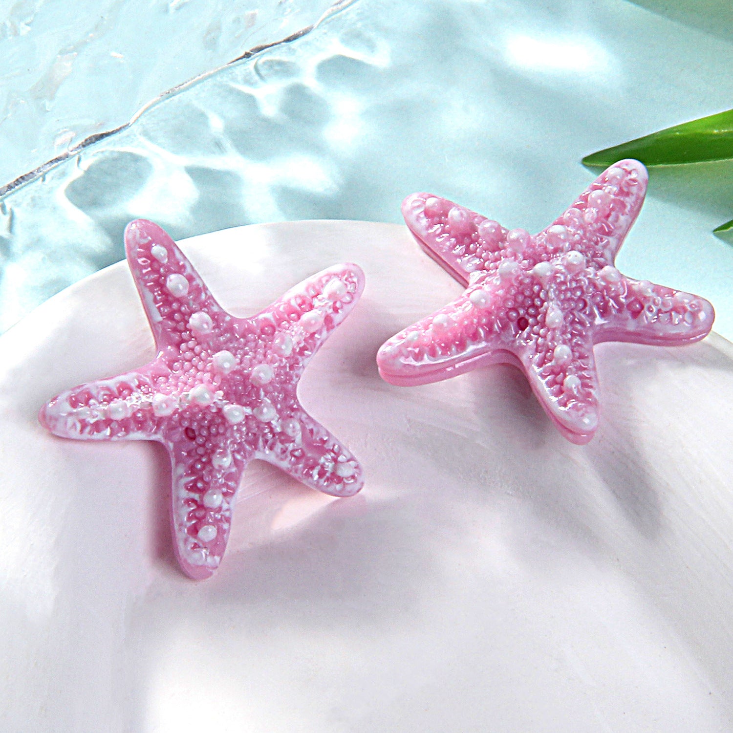 Wholesale DIY starfish resin accessories hairpin shoe buckle