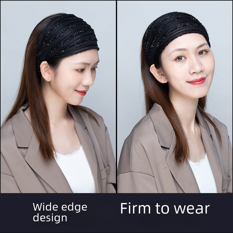 Wholesale Lace wide brim headband face washing headscarf headband washing headband