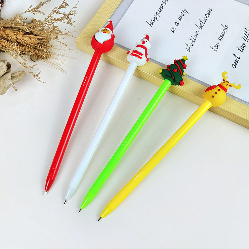 Wholesale Christmas Cartoon Silicone Plastic Neutral Pen