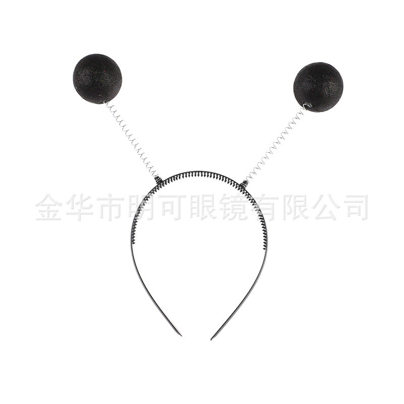 Wholesale Halloween Party Alien Antenna Funny Headband Green Fly Glasses