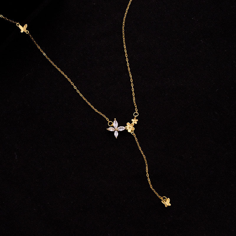 Wholesale S925 Silver Butterfly Necklace