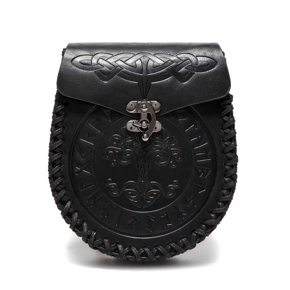 Wholesale PU Viking Style Medieval Knight European and American Retro Embossed Waist Bags