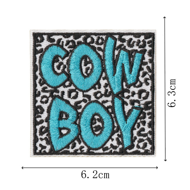 Wholesale Blue Letter Lightning Embroidery Patch