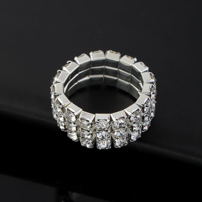 Wholesale Multi Drainage Diamond Elastic Rings