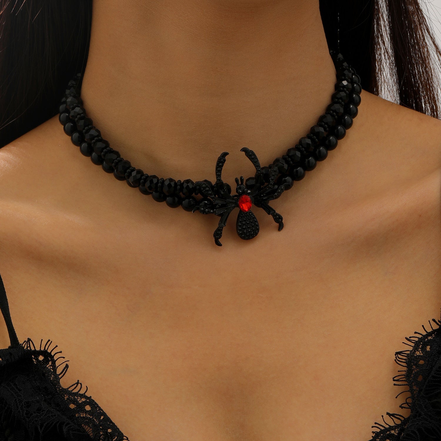 Wholesale Gothic  Jewelry Set Dark Punk  Necklace Bracelet Ring Handmade Zinc Alloy Men Women Trendy Fashion Accessory
