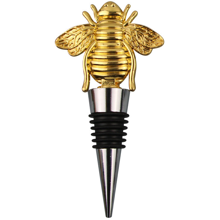 Wholesale DIY Bee Zinc Alloy Red Wine Stopper