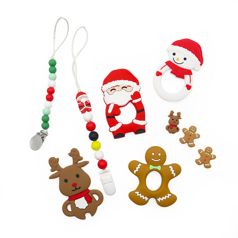 Wholesale 100pcs Silicone Christmas Series Beads