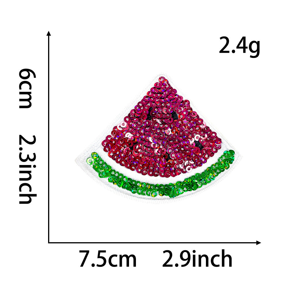 Wholesale Boutique Fruit Sequined Iron On Patches DIY Craft Supply For ets And Clothing