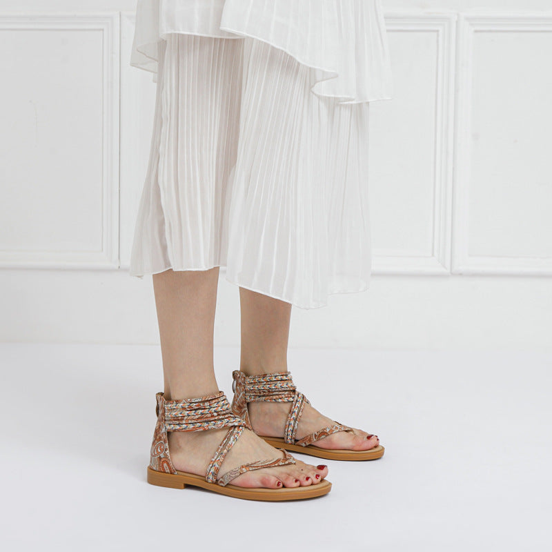 Wholesale Bohemian Ethnic Retro Seaside Holiday Roman Sandals