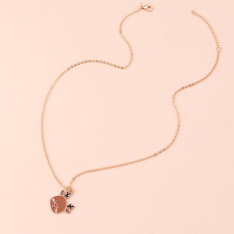 Wholesale Christmas Necklace Santa Claus Christmas Tree Snowman Necklace Sweater Chain