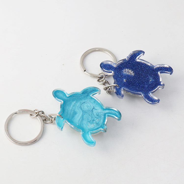 Wholesale 6pcs Ocean Turtle Creative Metal Keychain