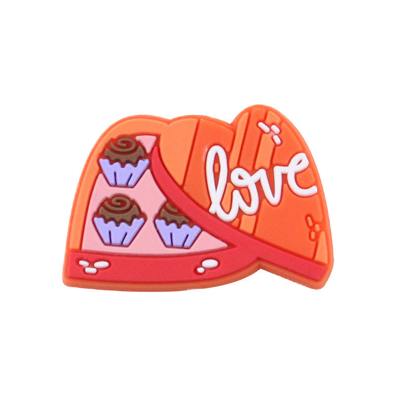 Wholesale Random 100pcs  Valentine' s Day Series Silicone Beads Focal Beads