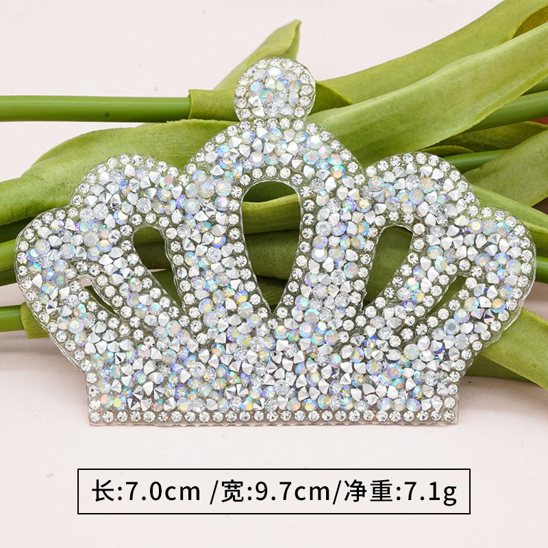 Wholesale 10pcs Multi specification rhinestone crown DIY Patches