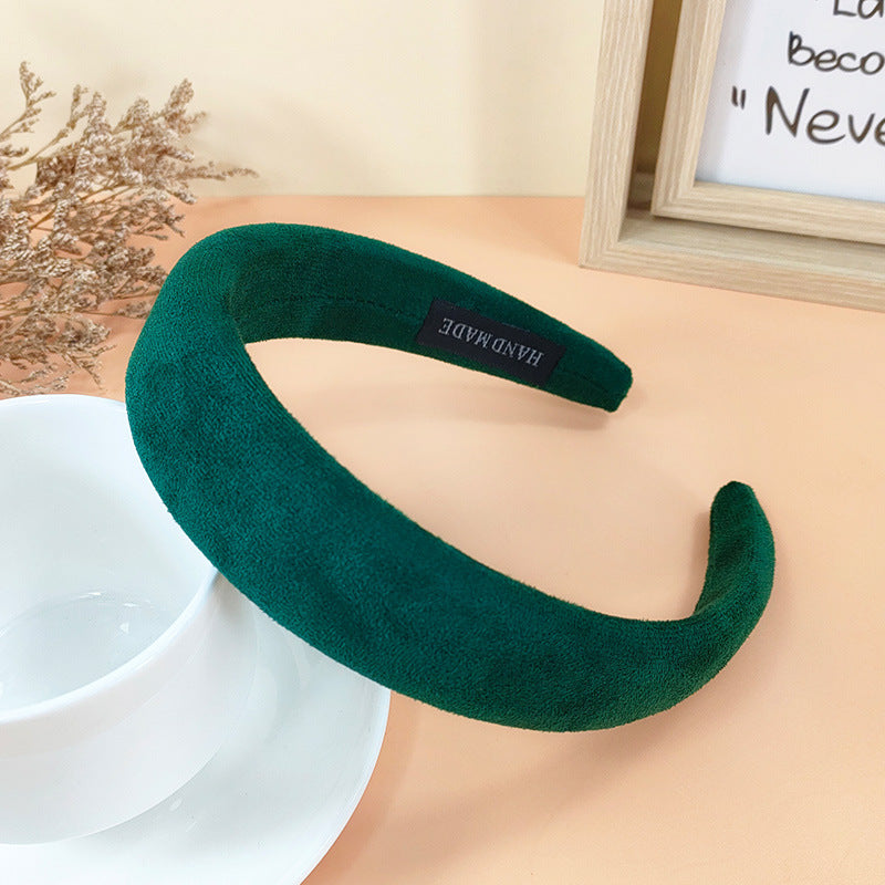 Wholesale Autumn and Winter Suede Fabric Sponge Hair Bands