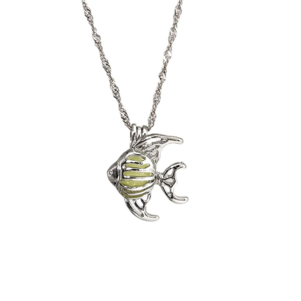 Wholesale Alloy Luminous Small Fish Necklace Summer