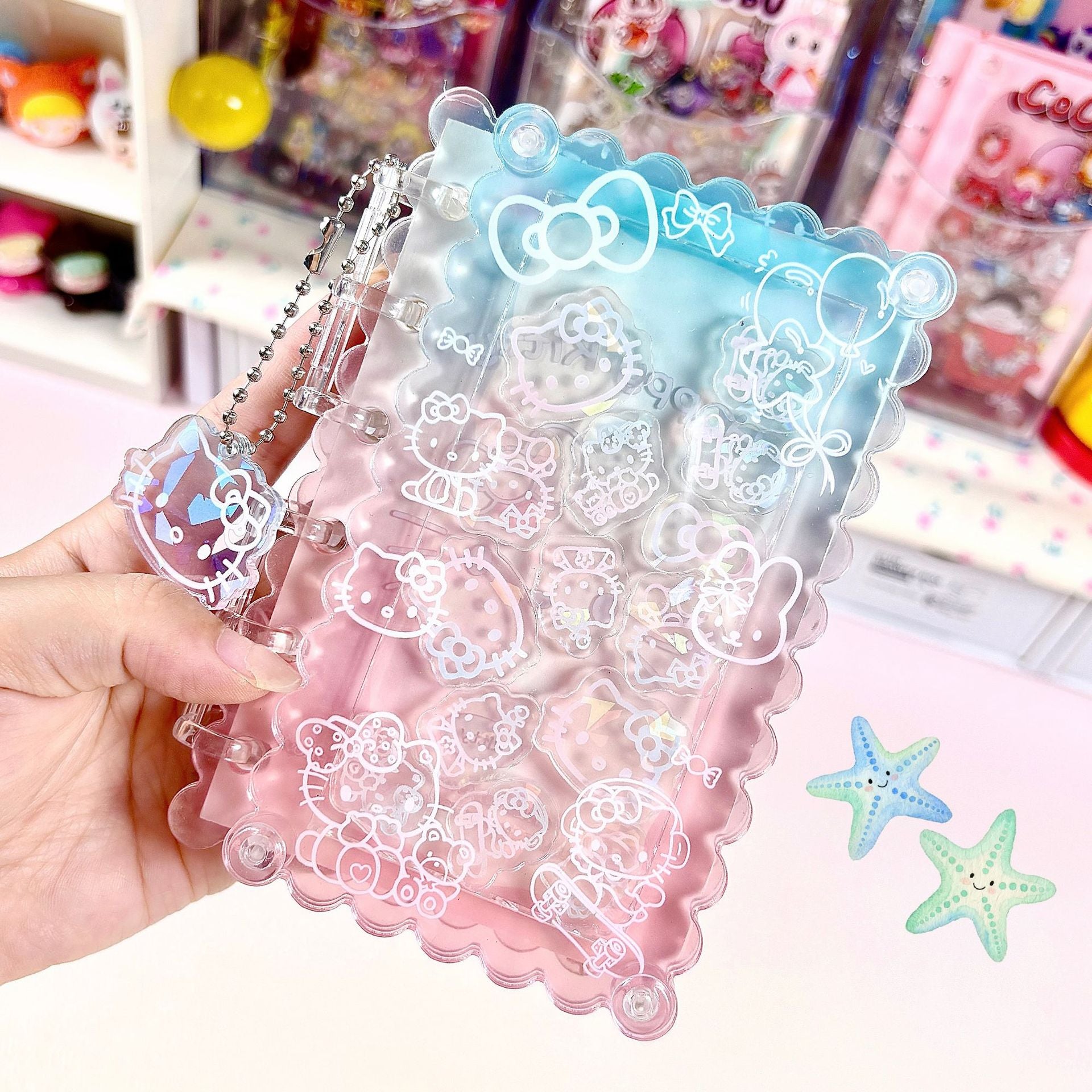 Wholesale A7 acrylic shaker notebook
