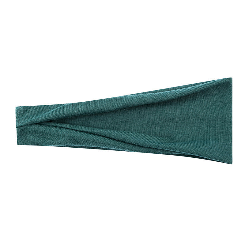 Wholesale Women's Solid Color Yoga Sports Fitness Running Sweat Absorbing Breathable Elastic Jumper Headband