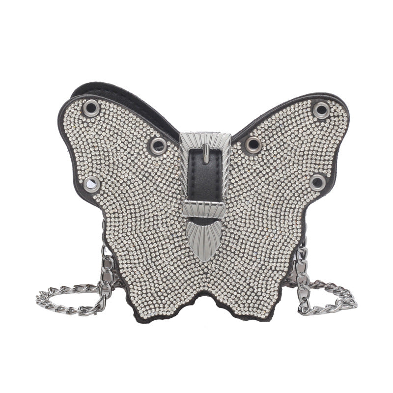 Bolsa de mariposa con diamantes de PU al por mayor